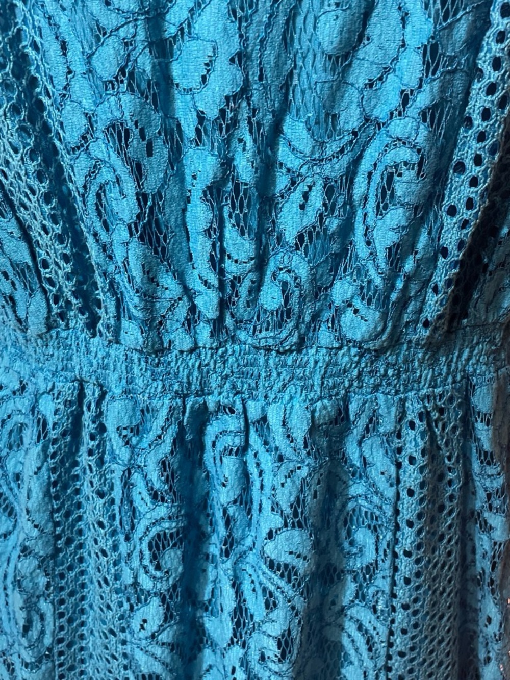 Reba Teal Lace Midi Dress - Picture 3 of 3